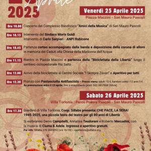 80° ANNIVERSARIO DELLA LIBERAZIONE - IL 25 APRILE A SAN MAURO PASCOLI IN PIAZZA MAZZINI
